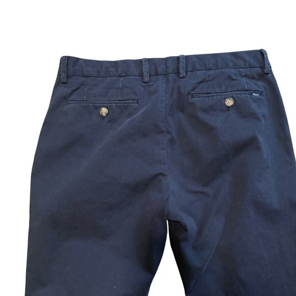 Polo Ralph Lauren Mens Stretch Slim Fit Chino Pants Navy Blue Straight Leg 32x32 - Picture 3 of 14